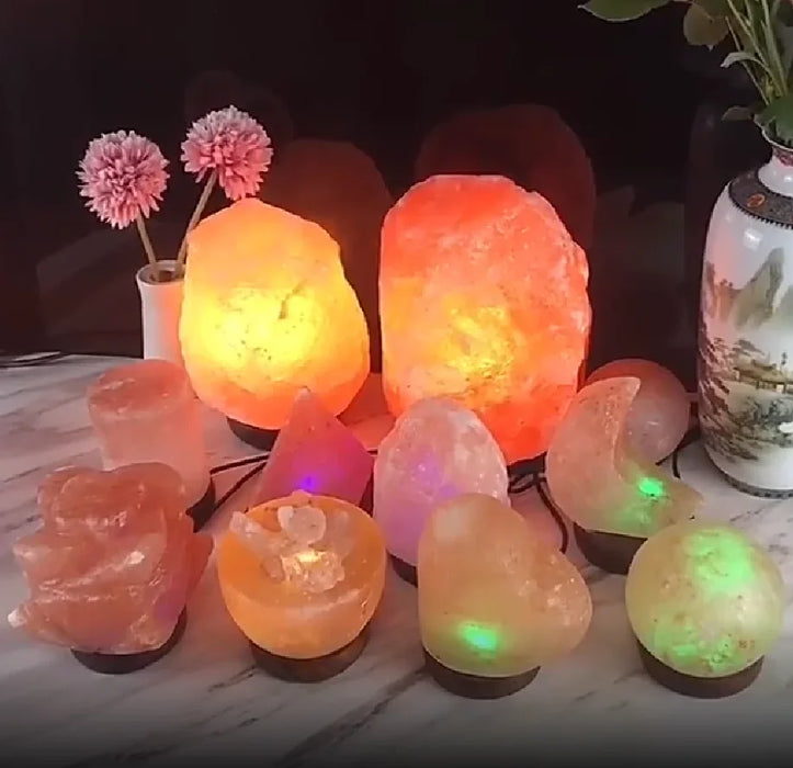 Himalayan Salt Lamp – Color-Changing LED with USB & Natural Air Purification