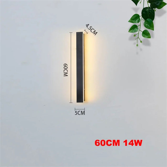 Waterproof LED Wall Light – IP65 Outdoor Strip Lamp for Garden, Patio & Corridor