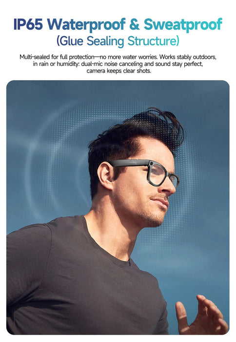AI Smart Glasses with HD Camera & Translation – Color-Changing Bluetooth Calling Sunglasses SF