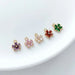 Personalized Sparkling Name Necklace with Floral Charm- Zircon Peach Blossom Pendant SF