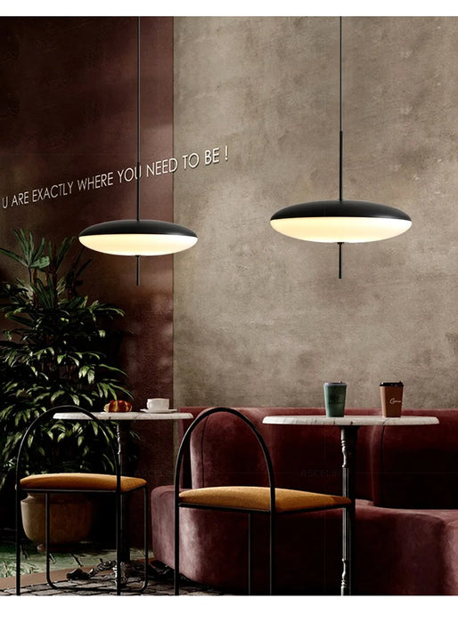 Modern Pendant Light – Flying Saucer Design with LED Illumination
