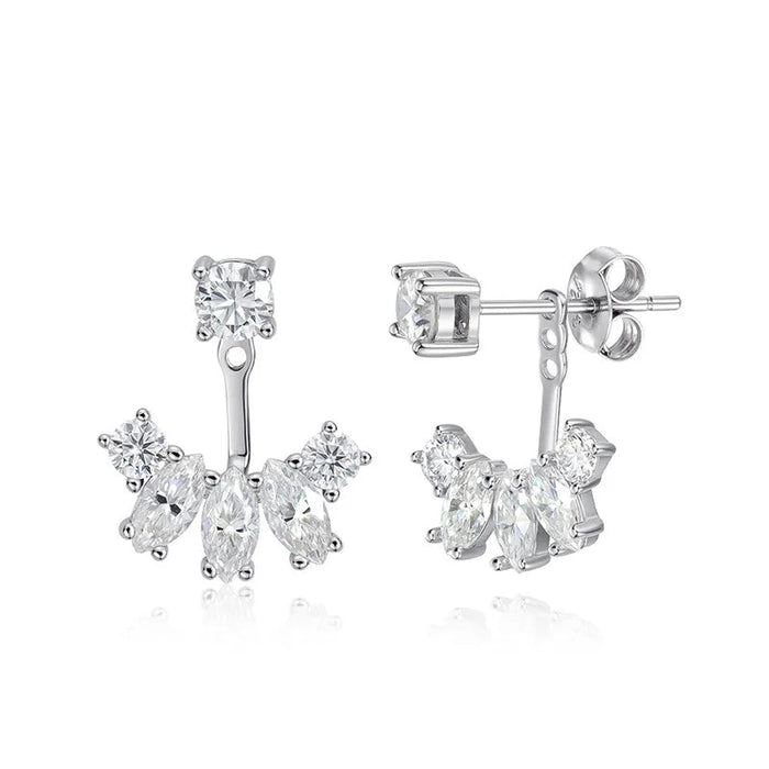Moissanite Drop Earrings – GRA Certified D Color VVS1 Sparkle SF