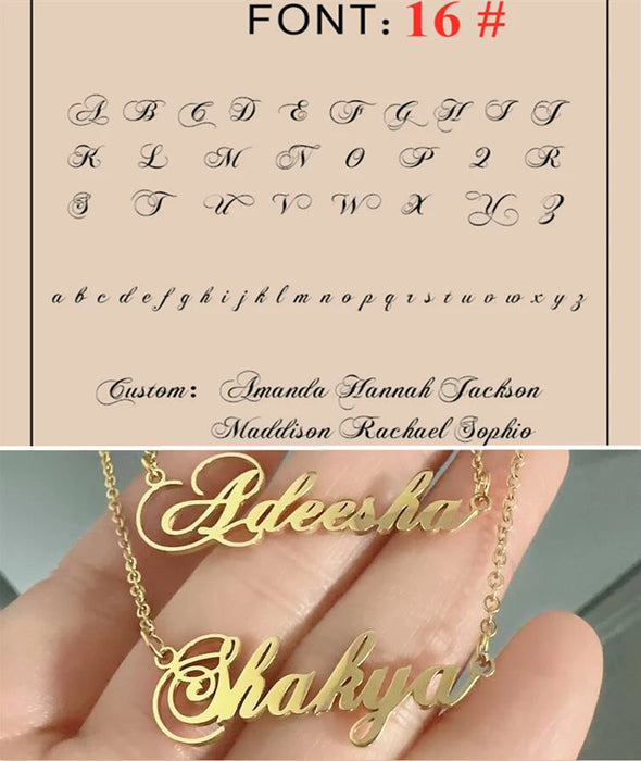 Custom Name Necklace – Personalized Pendant for Women Sf