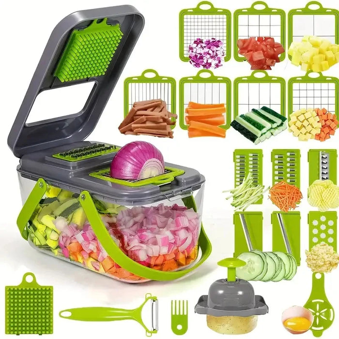 22 in 1 Multifunctional Vegetable Chopper Onion Grater Carrot Potato Shredder Fruit Slicer Garlic Chopper Kitchen Gadget Tool - Samanta Factory