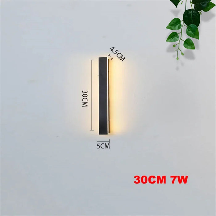 Waterproof LED Wall Light – IP65 Outdoor Strip Lamp for Garden, Patio & Corridor