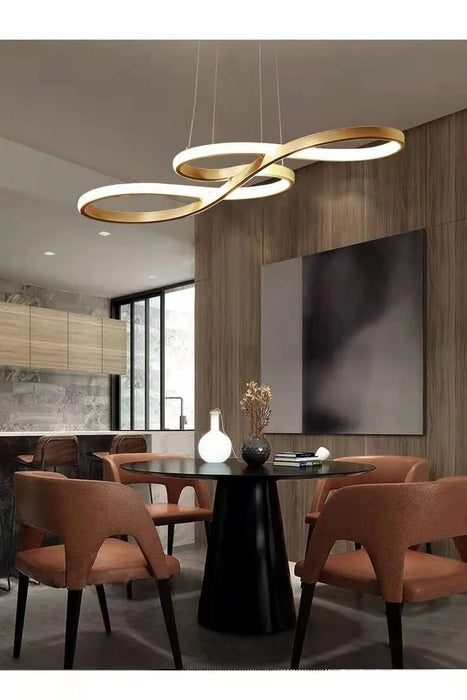 Modern LED Pendant Light – Iron Finish with Remote Dimming - Samanta Factory