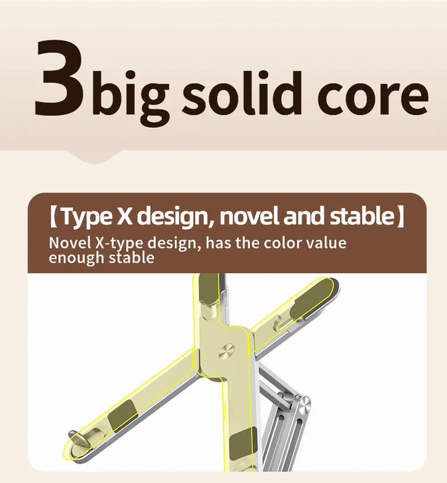 Foldable Laptop Stand 360°Rotation Notebook Table Aluminum Alloy Holder Portable Book Tablet Bracket with Heat Dissipation SF