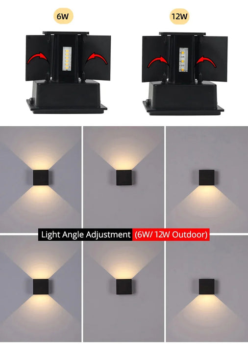 Outdoor LED Wall Light – Adjustable Beam IP65 Waterproof SF