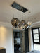 Modern iron pendant light with energy-saving LED bulb and cord pendant installation
