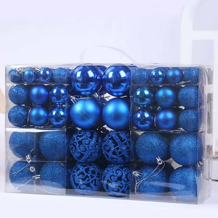 Christmas Ball Ornament Set – 100PCS Plastic Baubles in 18 Colours