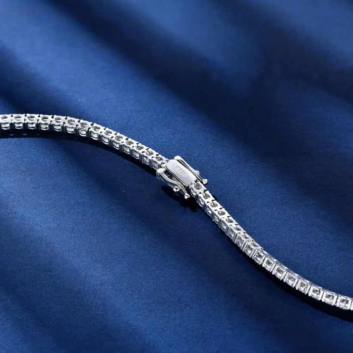 Moissanite Tennis Bracelet – 925 Sterling Silver with Certificate - Samanta Factory