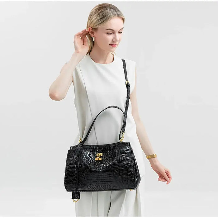 Denim Shoulder Bag - Soft Casual Tote Design SF