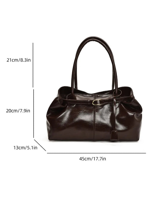 Stylish Vegan Leather Tote Bag with Tassel Detail and Spacious Interior - Samanta Factory