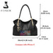 Genuine Leather Shoulder Bag – Elegant Casual Tote with Beading & Sequins for Women - Samanta Factory