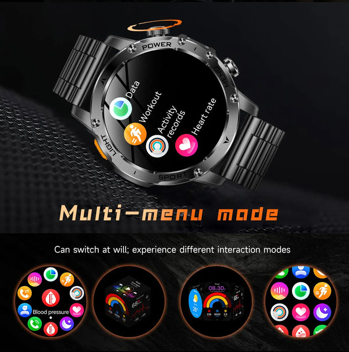 Outdoor Smartwatch – 1000mAh Long Battery & IP69K Waterproof SF