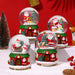 Christmas musical snow globe with LED light and resin glass design