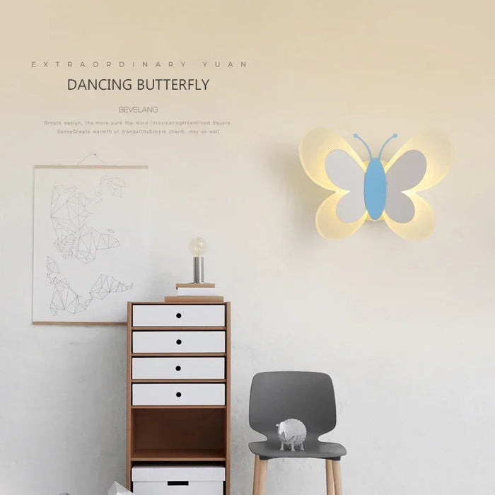 Butterfly Wall Lamp – Colorful LED Acrylic Light for Kids’ Room & Nursery