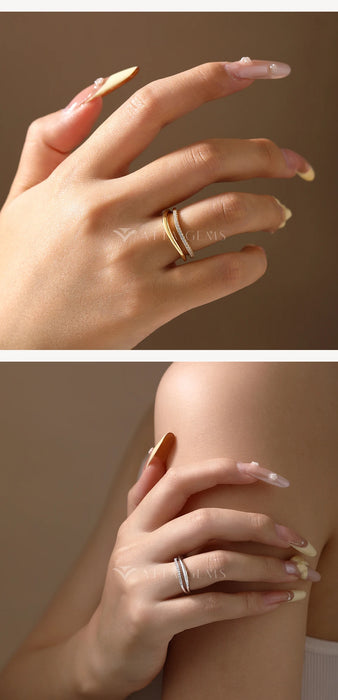 S925 Moissanite Ring – D-Color VVS1 Stone in 18K Gold Plating