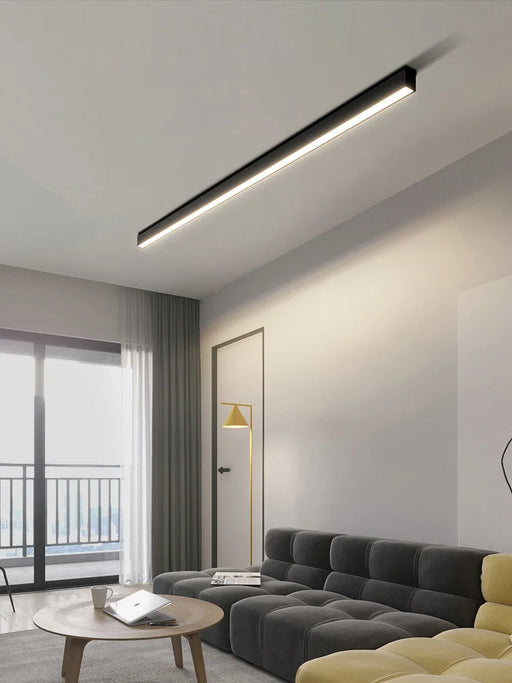 Modern black aluminum LED ceiling light for home interiors