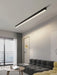 Modern black aluminum LED ceiling light for home interiors