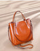 Vintage Cow Leather Shoulder Tote – Women’s Ruched Handbag SF