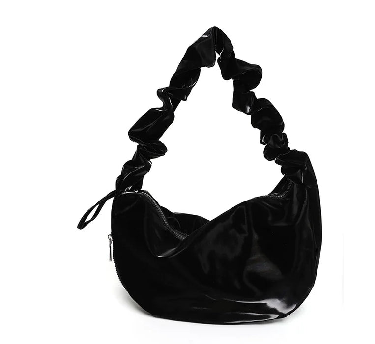 PU Leather Shoulder Bag – Versatile Solid-Color Satchel