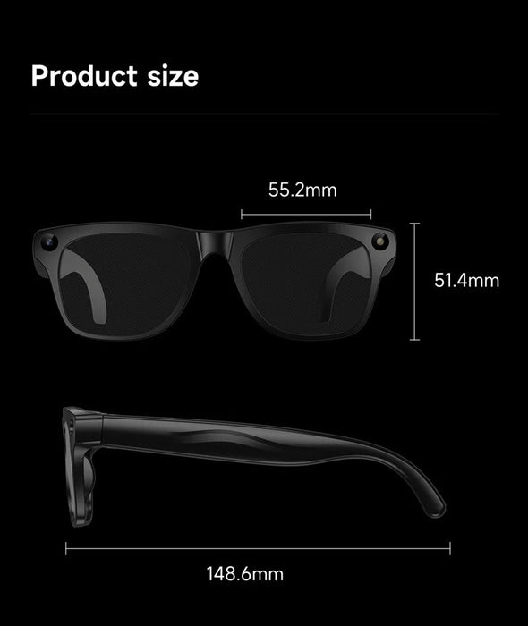 AI Smart Glasses with 6K Camera & Translation – Bluetooth Calling Music Photochromic Eyewear SF