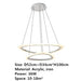 Art Deco Pendant Light – White Acrylic & Iron Chandelier with Remote Control - Samanta Factory