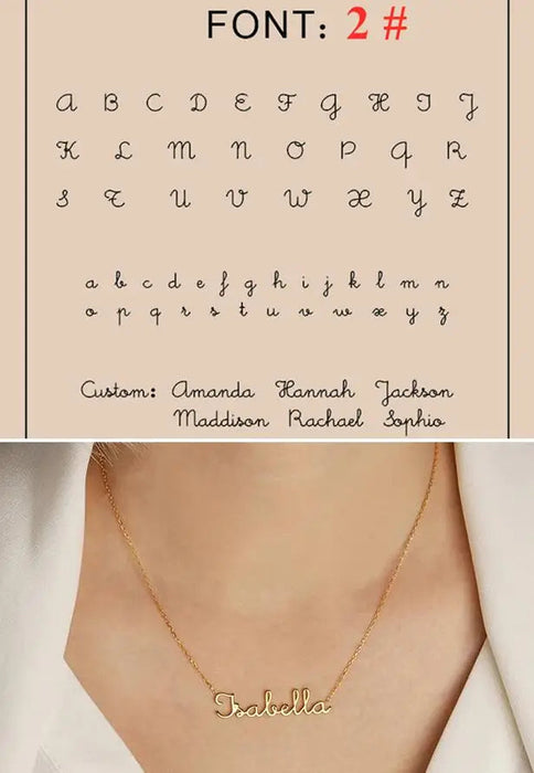 Custom Name Necklace – Personalized Pendant for Women Sf