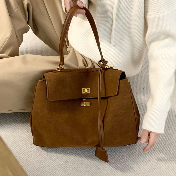 Urban Crossbody Bag - Lock Buckle Minimalist Design