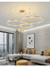 Modern LED Pendant Light – Gold Aluminum Chandelier with Remote Control - Samanta Factory