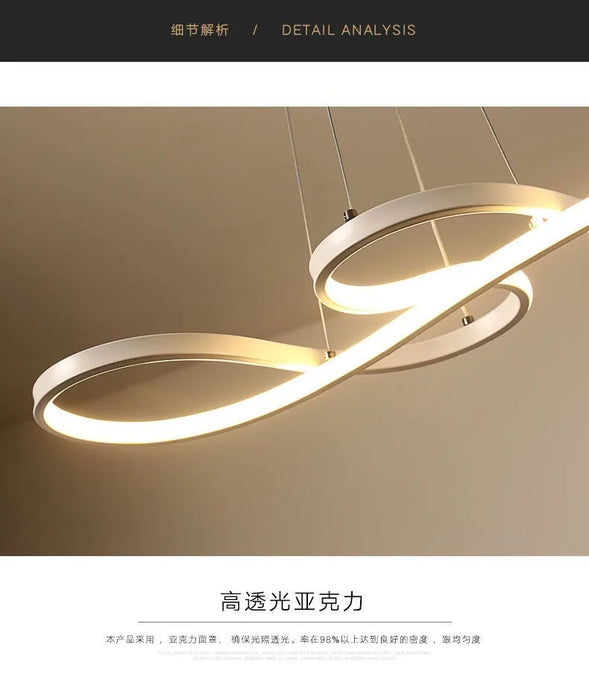 Modern LED Pendant Light – Iron Finish with Remote Dimming - Samanta Factory