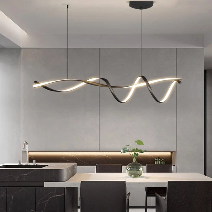 Smart dimmable black aluminum ceiling light with LED chips, remote control, and 3 adjustable color modes for living rooms, bedrooms, and hotels.