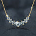 D-color VVS1 moissanite pendant necklace in 925 sterling silver with adjustable chain.