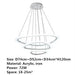 Art Deco Pendant Light – White Acrylic & Iron Chandelier with Remote Control - Samanta Factory