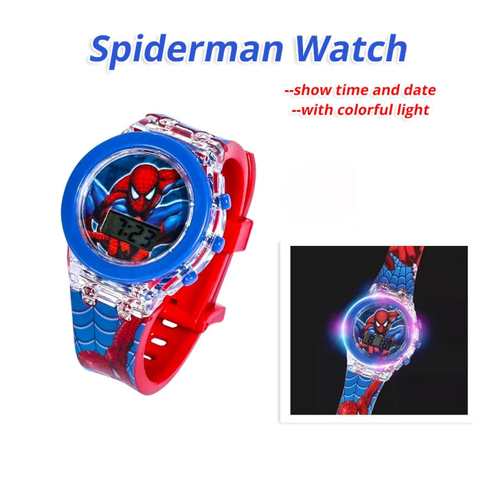 Cartoon Digital Kids Watch – Waterproof Flashing LED Light Watch for Girls & Boys