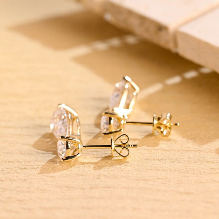 Moissanite Drop Earrings in 925 Sterling Silver | GRA Certified D Color VVS1 SF