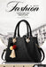Women’s Large Capacity Boston Handbag – PU Leather Shoulder & Crossbody Tote Bag SF