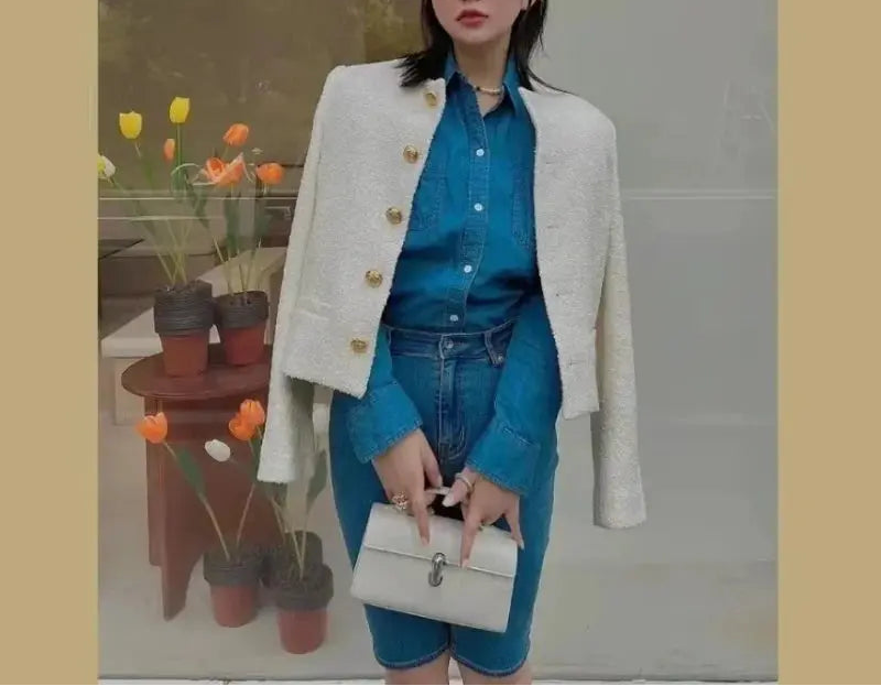 Women’s Leather Baguette Handbag – Minimalist Day Clutch SF