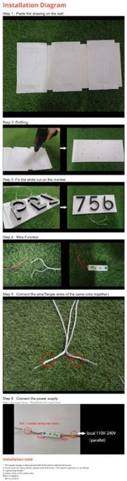 LED House Numbers – Backlit Stainless Steel Address Sign SF