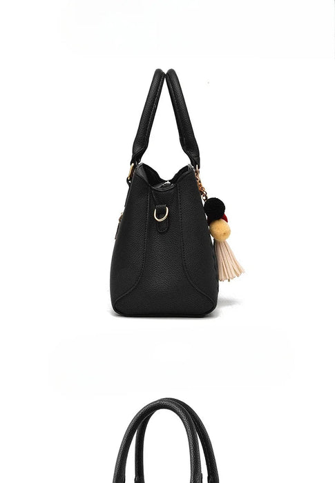 Women’s Large Capacity Boston Handbag – PU Leather Shoulder & Crossbody Tote Bag SF