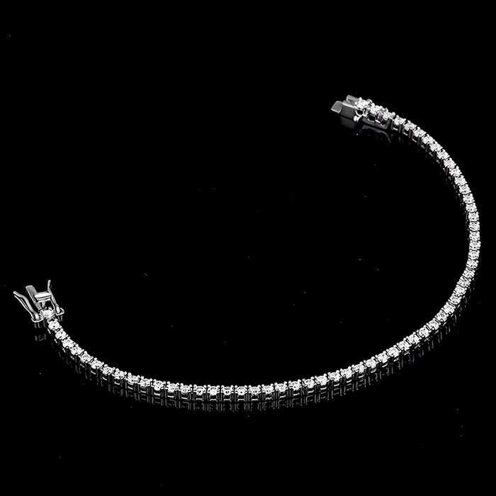 Moissanite Vintage Bracelet – 925 Sterling Silver Unisex Jewelry - Samanta Factory