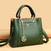 Women’s Soft PU Leather Handbag – Fashionable Casual Tote with Sequined Detail - Samanta Factory