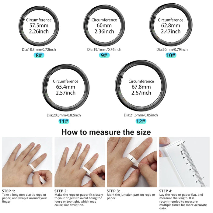 Smart Fitness Ring – Health Tracking with Sleep, Heart Rate & Gesture Control