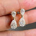 Moissanite Drop Earrings in 925 Sterling Silver | GRA Certified D Color VVS1 SF