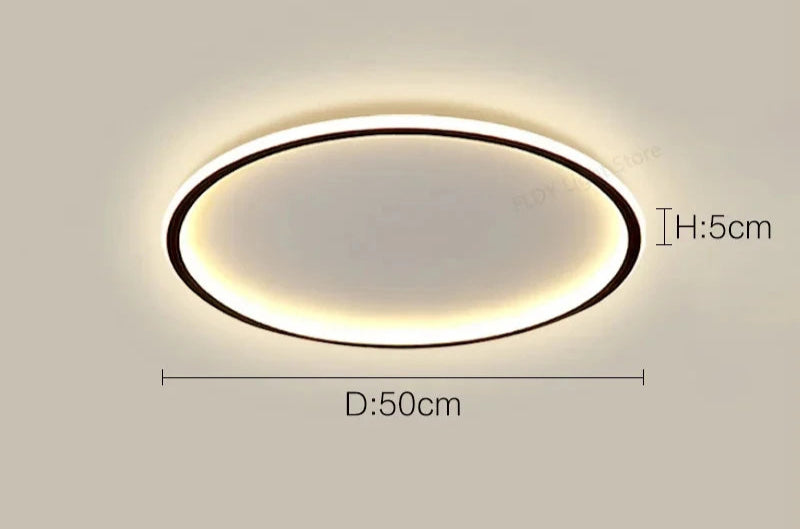 Modern Ultra-Thin LED Ceiling Light – Remote Control, Dimmable, Energy-Saving Lighting Fixture - Samanta Factory