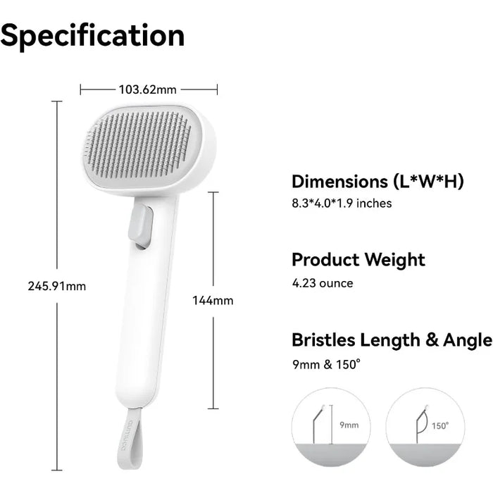 Deshedding Cat Brush – Gentle Grooming Tool for Long & Short-Haired Pets - Samanta Factory