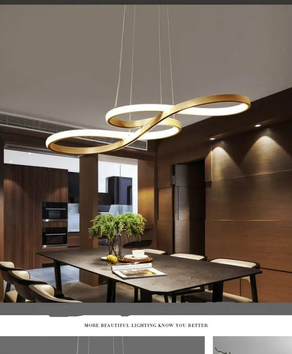 Modern LED Pendant Light – Iron Finish with Remote Dimming - Samanta Factory
