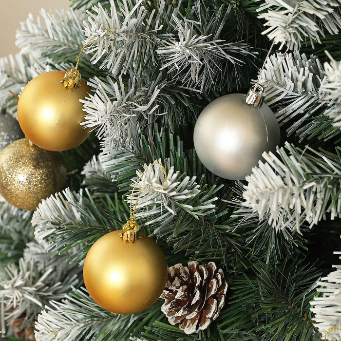 Artificial Christmas Tree – Snowy Pine & Pinecone Design