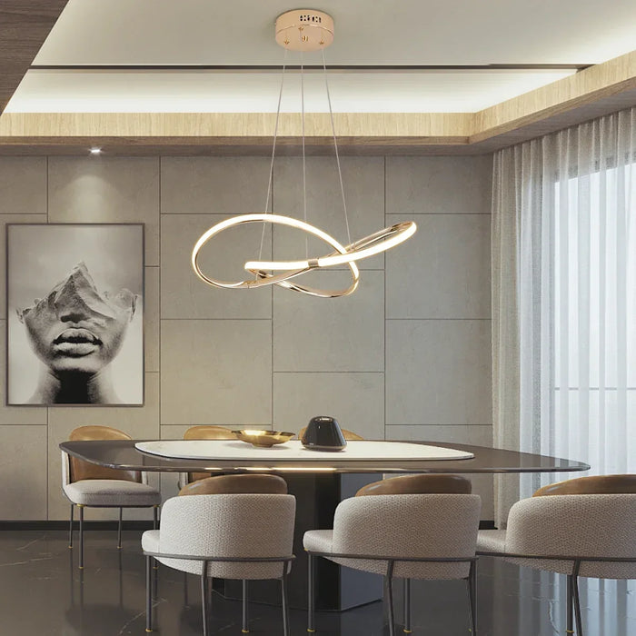 Modern E27 Alloy Pendant Light – Black & Gold LED Ceiling Fixture - Samanta Factory